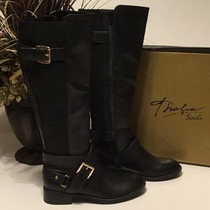 Thalia Sodi Vada Riding Boots Black Size 5.5 M